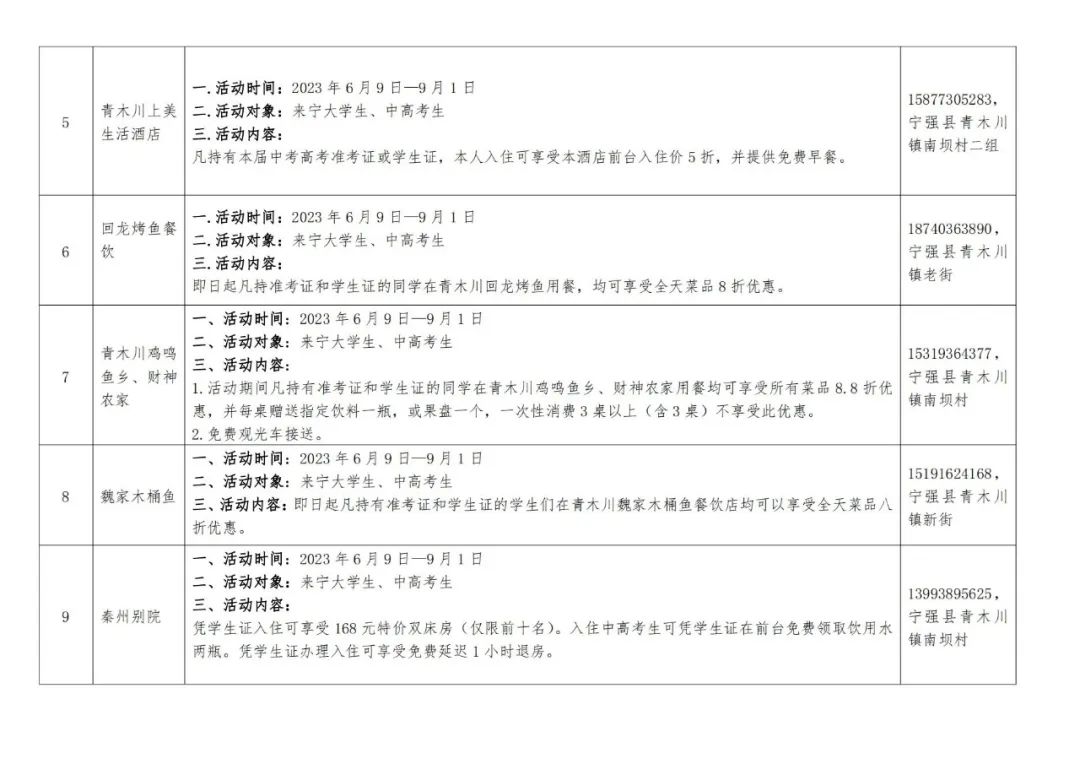 莘莘學(xué)子 寧強(qiáng)等你——寧強(qiáng)暑期文旅優(yōu)惠活動(dòng)來(lái)啦！免費(fèi)、半價(jià)、打折！插圖10