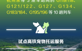 小貓小狗可以乘高鐵了！今起10趟列車可預(yù)約→縮略圖
